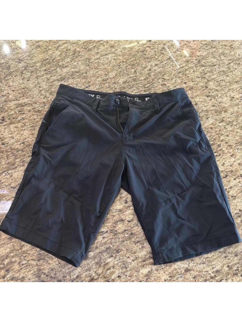 Men's Black and Grey Shorts